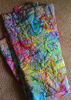 quilted batik butterly blanket